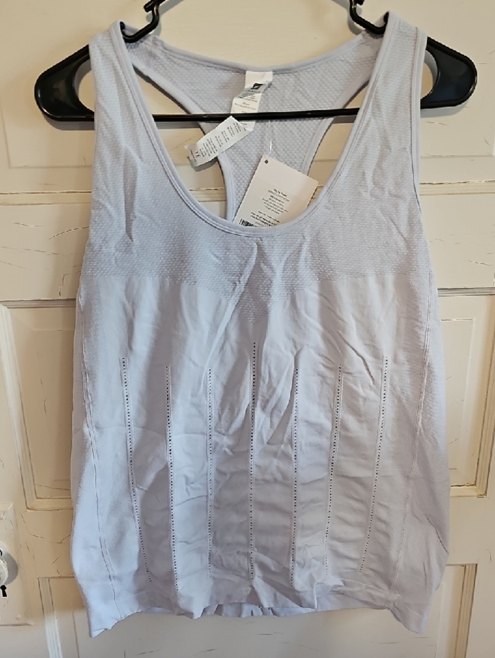 Fabletics Light Gray Seamless Racerback Tank